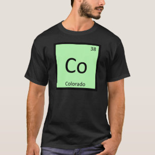 Camiseta Co - Tabela Periódica de Química do Estado do Colo
