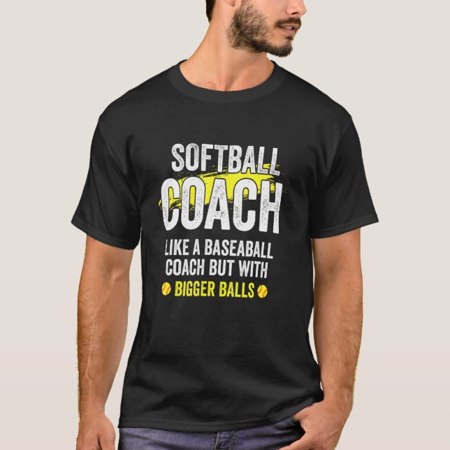 Camiseta Coach Definição de Softball Coa de Softball Adulto (Frente)