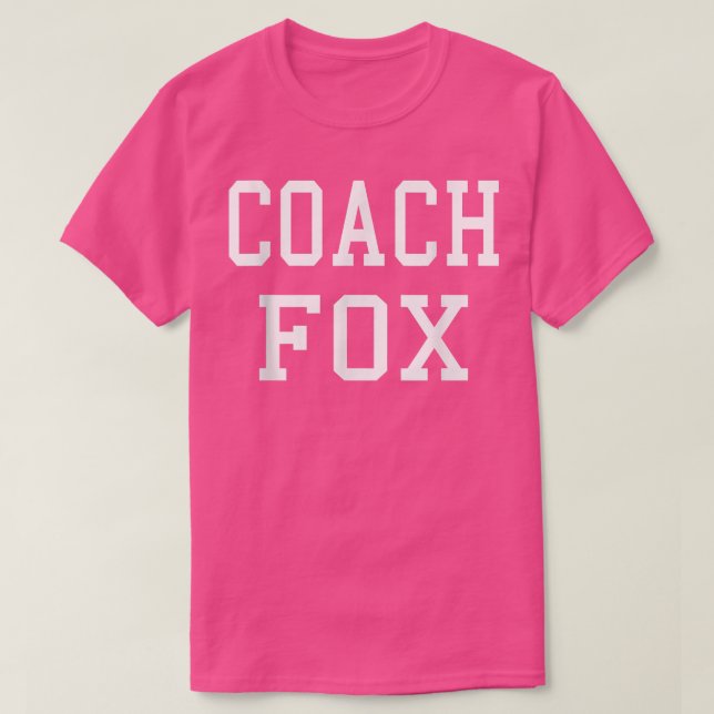 Camiseta Coach FOX Custom Football Soccer Baseball Team T-S (Frente do Design)