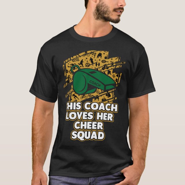 Camiseta Coach Loves Her Cheer Squad  Cheer Coach Humor (Frente)