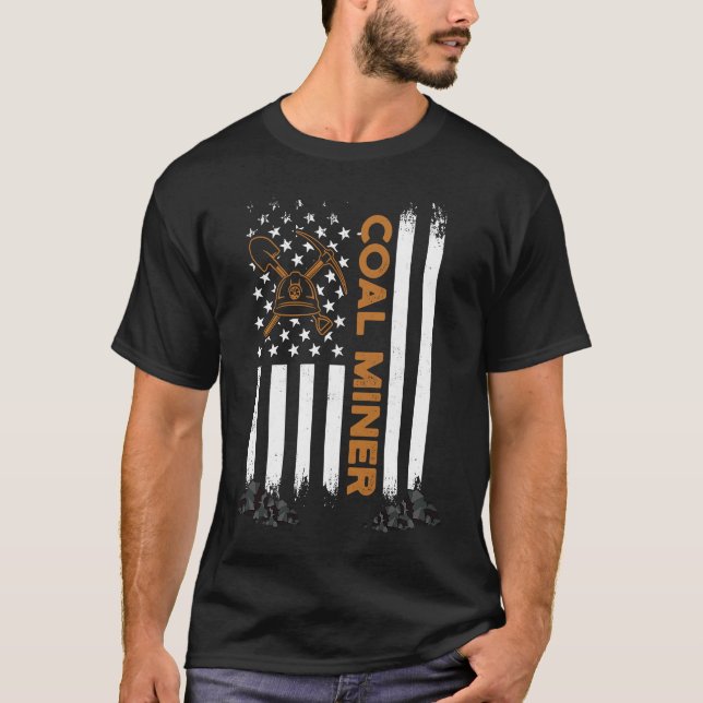 Camiseta Coal Miner Working  Mining Mine Worker (Frente)