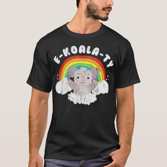 Camiseta Coala Bear EKoalaTY Rainbow Pun LGBTQ (Frente)