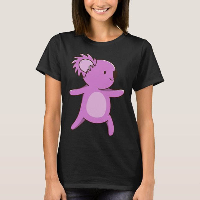 Camiseta coala coala fofo austrália pose de ioga 2 (Frente)