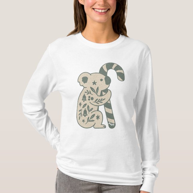 Camiseta Coala de Natal com Cana de Açúcar (Frente)