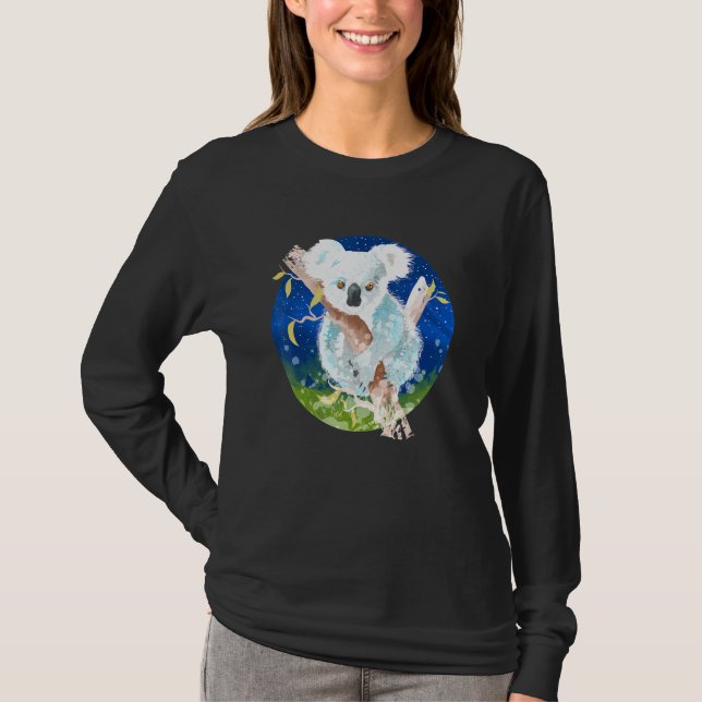 Camiseta Coala Gráfico Mulheres Coala (Frente)