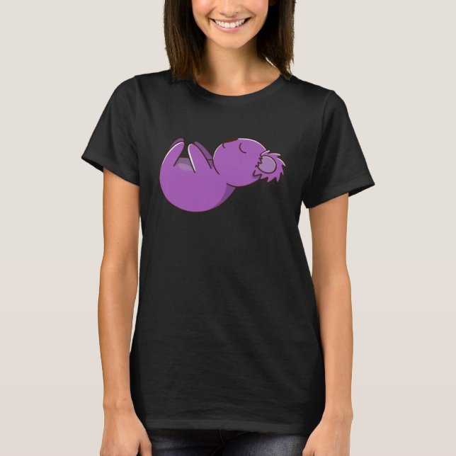 Camiseta coala koala cute australia  sleeping yoga pose (Frente)