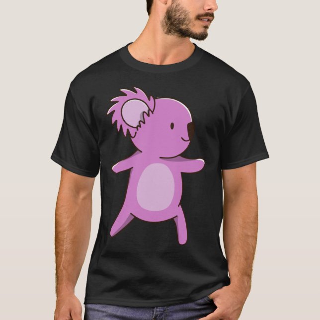 Camiseta coala koala cute australia  yoga pose (Frente)