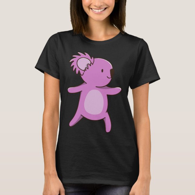 Camiseta coala koala cute australia  yoga pose (Frente)