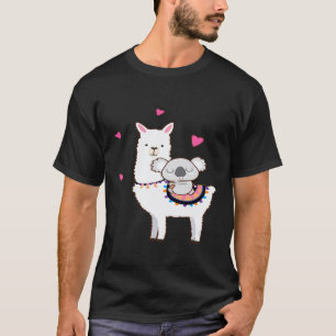 Camiseta Coala Montando Lhama Melhores Amigos Alpaca Amor A