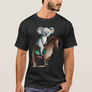 Camiseta Coala montando um cavalo