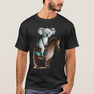 Camiseta Coala montando um cavalo