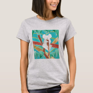 Camiseta Coala na Árvore Arte Abstrata Original