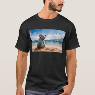 Camiseta Coala observando o oceano