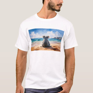 Camiseta Coala observando o oceano