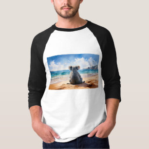 Camiseta Coala observando o oceano