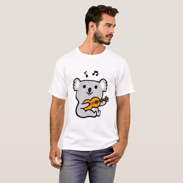 Camiseta Coala tocando violão (Frente Completa)