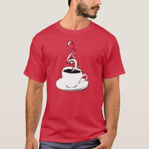 Camiseta coalhada de café