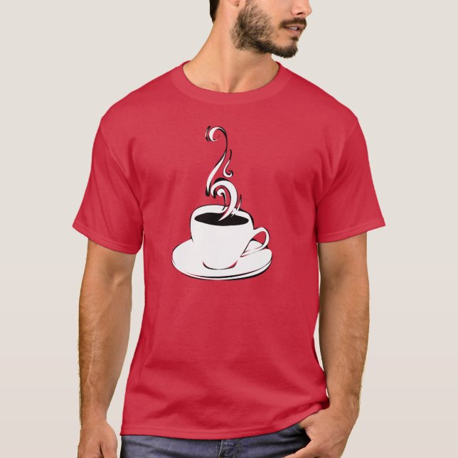 Camiseta coalhada de café (Frente)