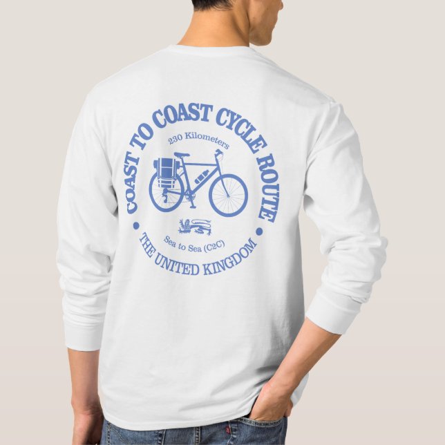 Camiseta Coast to Coast (cycling) (Verso)