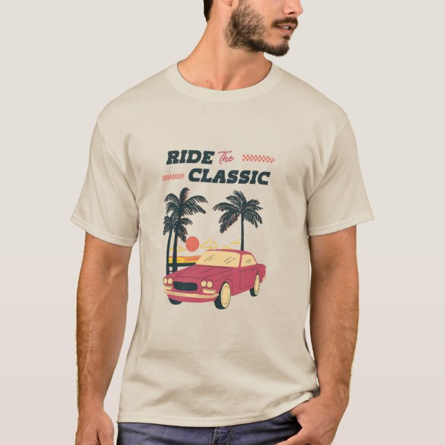 Camiseta Coastline Cruisin' - Traçado na Praia (Frente)