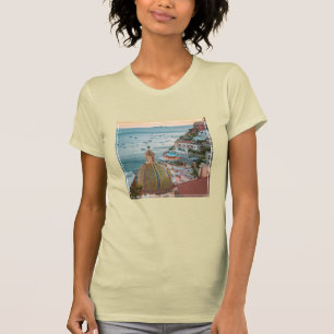 Camiseta Coastline Positano, Costa Amalfi, Itália