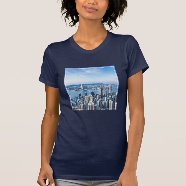 Camiseta Coastline | Tsim Sha Tsu, Hong Kong Island, Ásia (Frente)