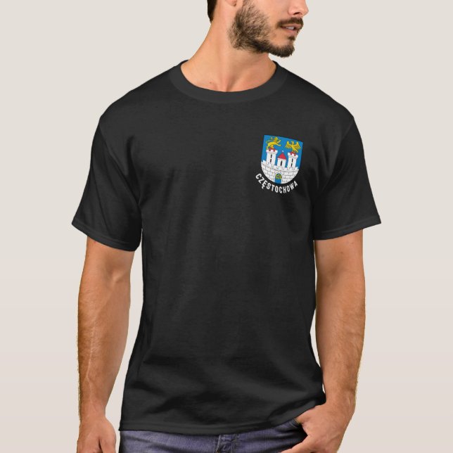Camiseta Coat of Arms of Częstochowa, Poland (Frente)
