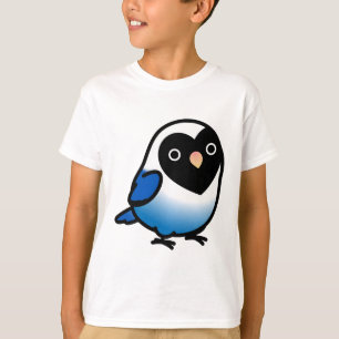 Camiseta Cobalt Lovebird, mascarado em preto