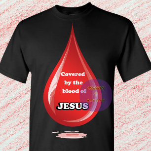 Camiseta Coberto pelo sangue de Jesus - cristão