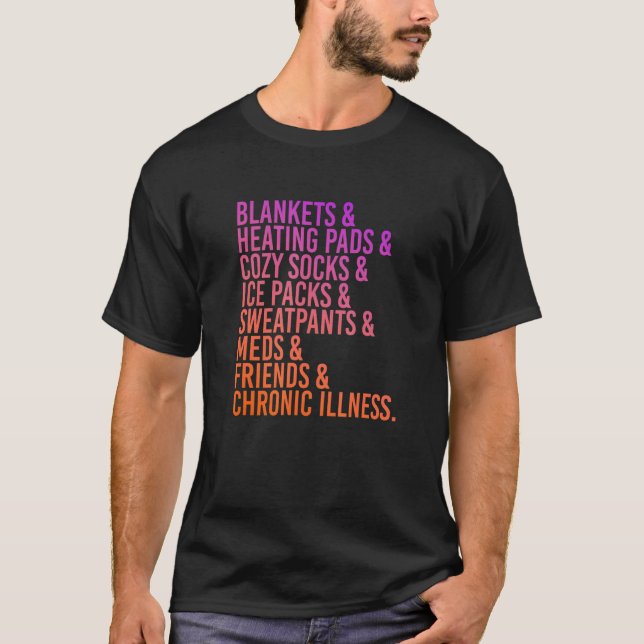 Camiseta Cobertores e almofadas de calor e embalagens de ge (Frente)