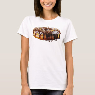 Camiseta Cobertura grossa e brilhante de donut decadente da