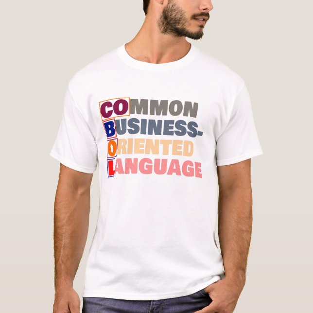 Camiseta COBOL is Common Business-Oriented Language (Frente)