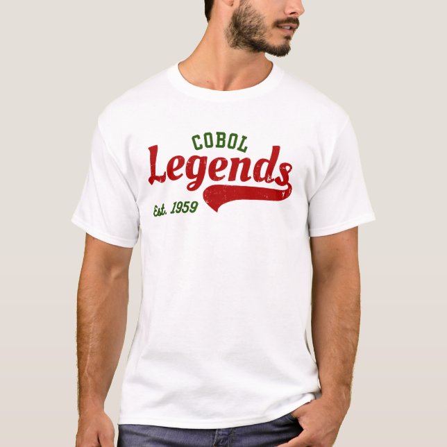 Camiseta COBOL Legends Est. 1959 – A Retro Tech (Frente)