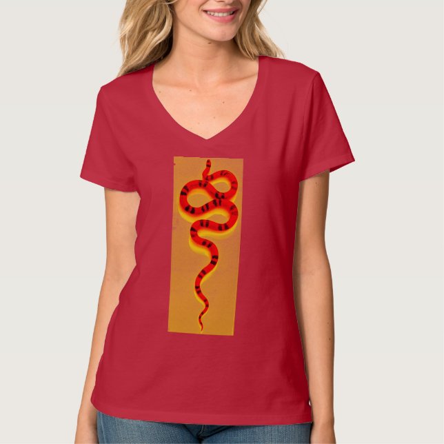 camiseta cobra amarelo coral (Frente)