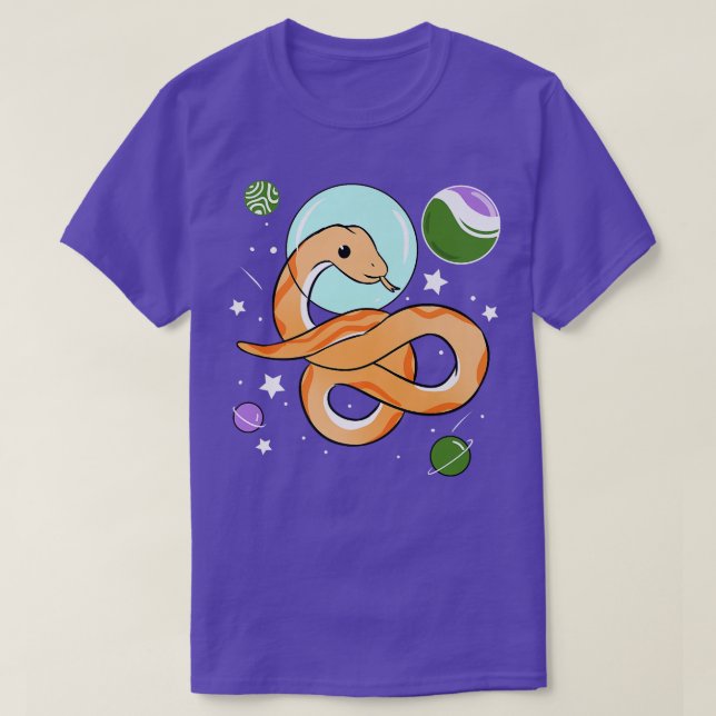 Camiseta Cobra Astronauta Genderqueer Pride (Frente do Design)