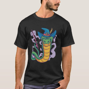 Camiseta Cobra bruxo com varinha mágica para rapazes e rapa
