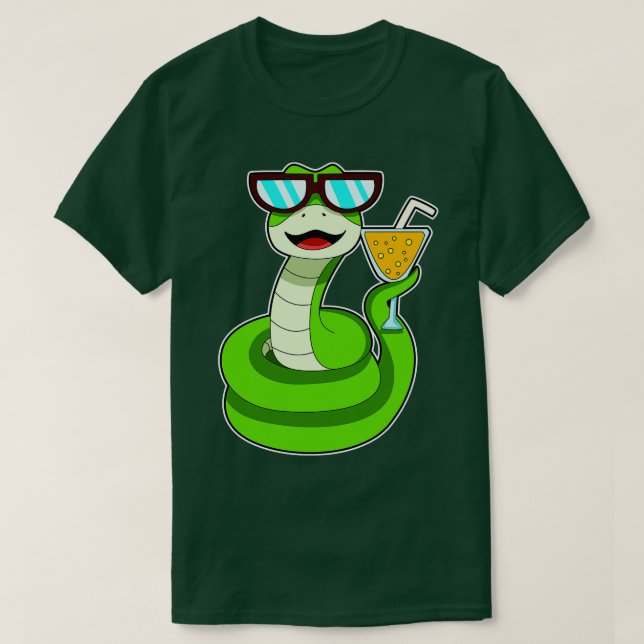 Camiseta Cobra com bebida (Frente do Design)