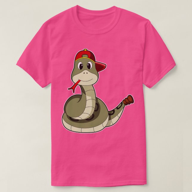 Camiseta Cobra com Boné (Frente do Design)