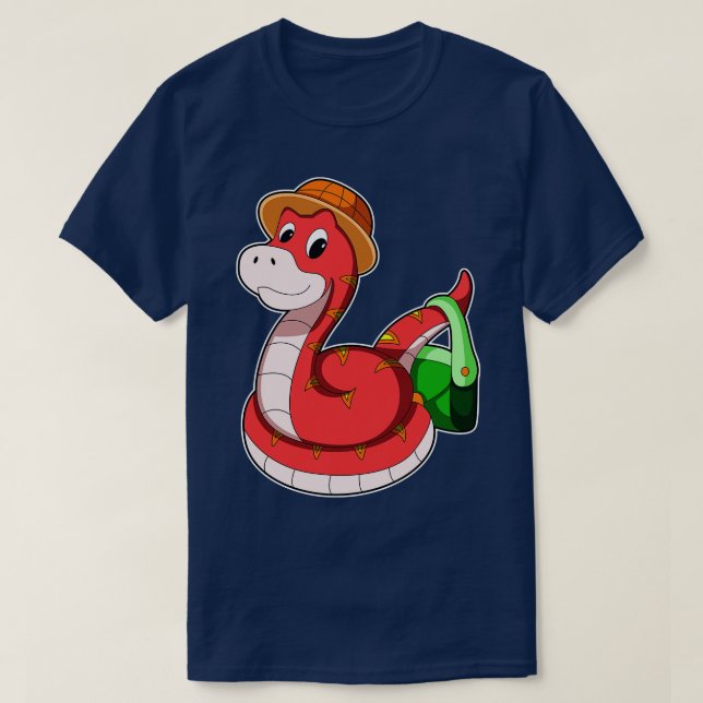 Camiseta Cobra com capacete com bolsa (Frente do Design)
