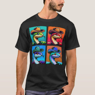 Camiseta Cobra Com Chapéu De Cowboy Cobra Cowboy Animal Eng