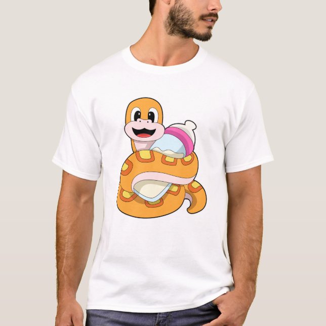 Camiseta Cobra com garrafa de bebê (Frente)