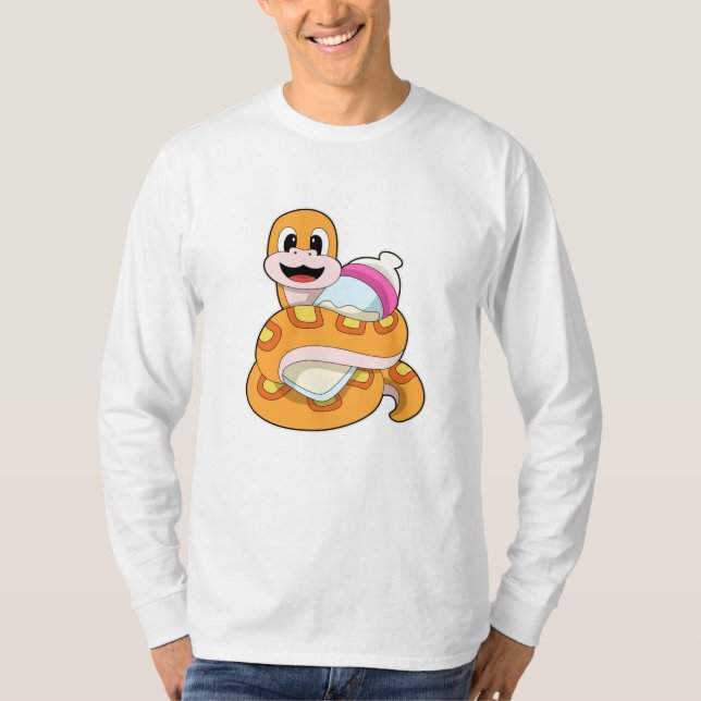 Camiseta Cobra com garrafa de bebê (Frente)