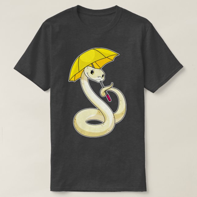 Camiseta Cobra com guarda-chuva (Frente do Design)