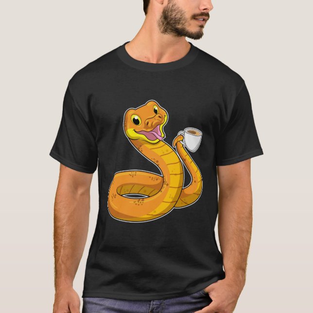Camiseta Cobra com Taça de Café (Frente)