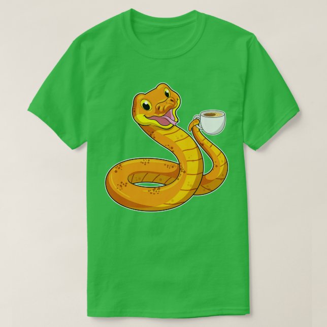 Camiseta Cobra com Taça de Café 2 (Frente do Design)