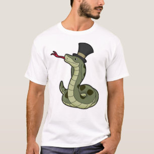 Camiseta Cobra como Cavalheiro e Chapéu