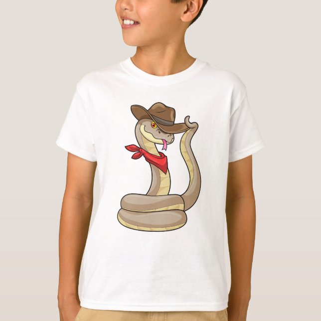 Camiseta Cobra como Cowboy com Scarf (Frente)