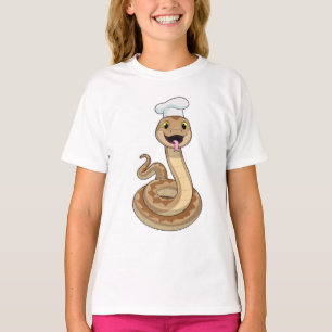 Camiseta Cobra como cozinhar com chapéu de chef