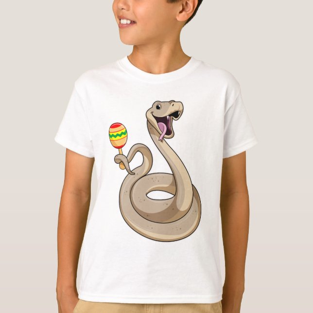 Camiseta Cobra como músico com Maracas (Frente)