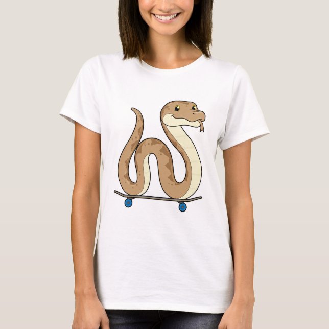 Camiseta Cobra como Patinador com skate (Frente)